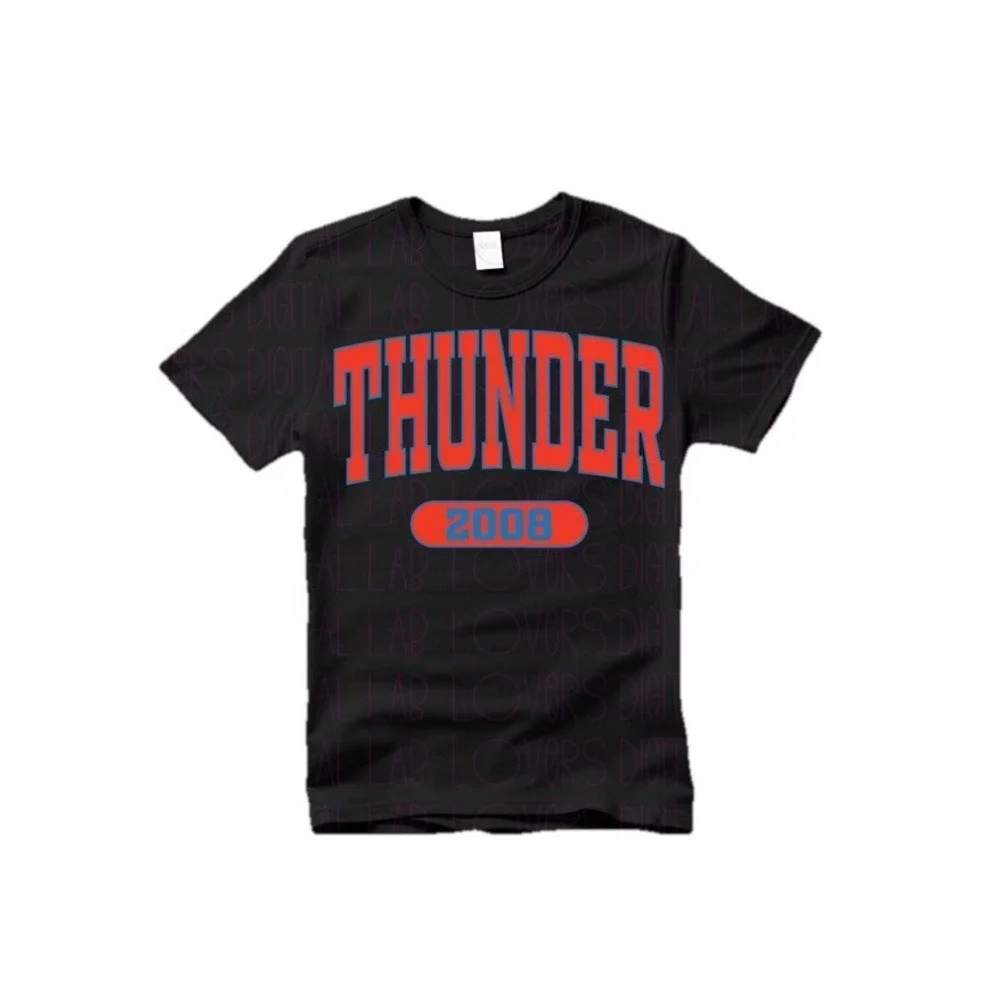 Thunder Basketball Adult Unisex T-shirt Basketball Size 3XL‎